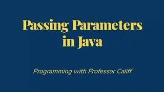 Passing Parameters in Java