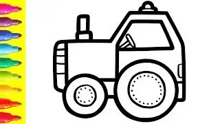 How to draw a tractor for children&Bolalar uchun traktorni qanday chizish mumkin