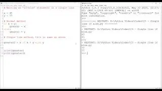 Single line IF-ELSE statements in Python