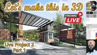 Entrance Gate 3d Modeling SketchUp | Gate Design in SketchUp