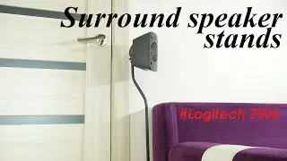 Surround sound speaker stands unboxing/set up and review