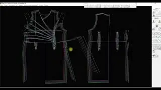 Ассиметричное платье в графис.Asymmetrical dress in CAD Grafis.