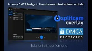 Adauga DMCA badge si text animat ca overlay in SplitCam