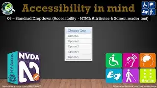 06 – Standard Dropdown {Accessibility - HTML Attributes & Screen reader test}