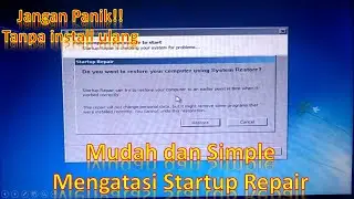 cara mengatasi startup repair gagal di windows 7_Tutorial Jinan