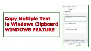 How to Copy Multiple Clipboards Using Windows | Copy Multiple Text at a time