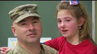 Military Father & Daughter Reunited At School