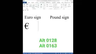 euro & pound sign in ms office word shortcut key 🗝️