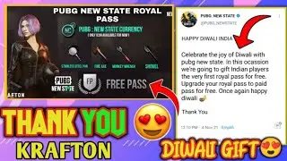 🪔[DIWALI GIFT] 🪔PUBG NEW STATE FREE ROYAL PASS SEASON 1🔥
