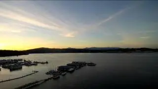 sunset on the marina