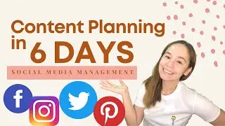 Content Planning in 6 days | How to create a content calendar | FREE TEMPLATE