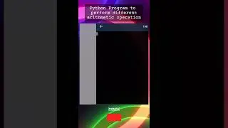 Python program - Input two numbers and perform different arithmetic operation #itzrafiq #python
