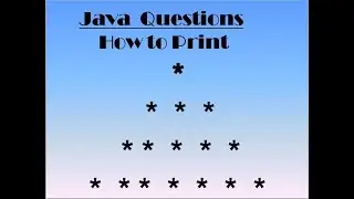 Java Question: Print Pattern -How to Print Triangle of Stars