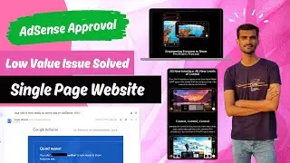 AdSense Approval Single Page Website | Low Value Content Issue Solved