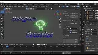 how to create Hologram effect using blender