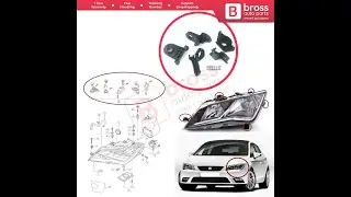BHL530 Headlight Headlamp Housing Repair Set 5F0998225 Left for Seat Leon MK3 5F 2012-2020