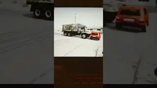 Нива загорелась из-за Столкновение с грузовиком