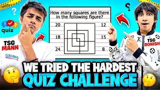 We Tried The Hardest Quiz 🤔 Challenge | Tsg Mann Vs Tsg Ronish 💪 Who Wins? - Garena Free Fire