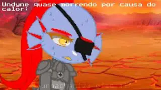 • Aquela pessoa que usa moletom mesmo com 40° • Undertale • ft. Frisk & Undyne • Meme • Gacha Club •