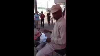 Street music by Abbla Banji Vancouver BC