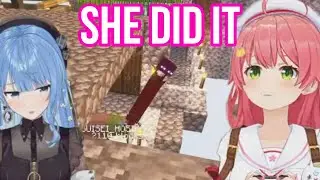 Miko Is Proud That Suisei Finally Face Her Biggest Fear | MInecraft [Hololive/Sub]