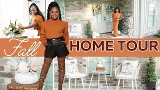 FALL HOME TOUR 2025| FRONT PORCH, LIVING ROOM, KITCHEN , BEDROOM +BATHROOM | FULL  TOUR