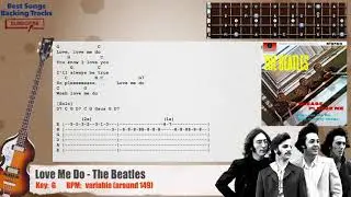 🎻 Love Me Do - The Beatles Bass Backing Track with chords and lyrics