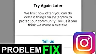 Instagram Try Again Later Problem Solve 2024 || Instagram Try Again Later Problem Kaise Thik Kare