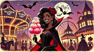 Spooky Halloween Scenery and Jazz Background Music to Study Relax or Work - Calming and Relaxing