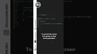 Unity Screen.sleepTimeout #UnityTips #shorts