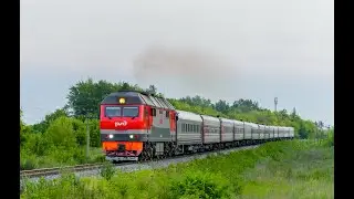 ТЭП70БС - 131 с пассажирским поездом №108 Волгоград - Нижневартовск с приветливой бригадой.