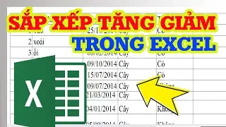 Sắp xếp dữ liệu theo thứ tự tăng dần trong Excel