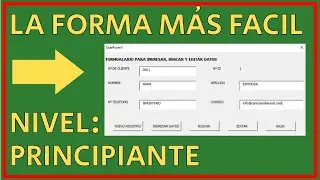 INGRESAR, BUSCAR Y EDITAR DATOS DESDE FORMULARIO EN EXCEL VBA