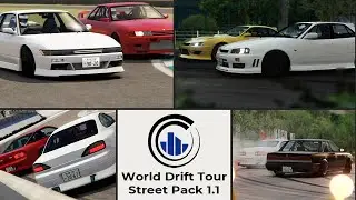 NEW World Drift Tour Street Pack! New S14 and ER34! - Assetto Corsa