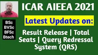 ICAR AIEEA 2021: Latest Updates | Result Dates | Total Seats | Query Redressal System (QRS)
