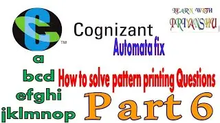 Cognizant pattern printing |part6|Automata Questions| Code debugging| CTS preparation
