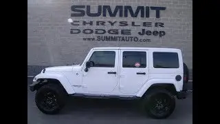 2014 USED JEEP WRANGLER ALTITUDE 4 DOOR BRIGHT WHITE  WALK AROUND REVIEW SOLD! 7J74A SUMMITAUTO
