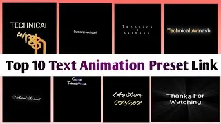 New Top 10 Text Animation Preset | Alight Motion Top 20 Text Animation Preset | Top 10 text Presets