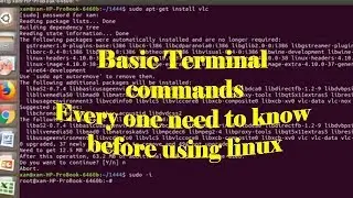 Basic linux ubuntu Terminal Commands Every one need to know before using linux