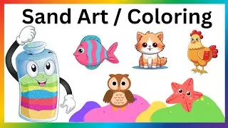 Sand Art l Kids Art l Learn Colors 