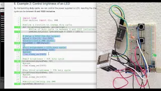 Control brightness of an LED - PWM - ESP8266 - MicroPython