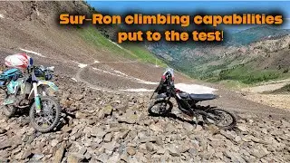 Sur-Ron climbing capabilities put to the test. Tight, steep, and rocky single track. with  eBeast