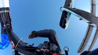 Paragliding from airplane