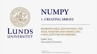 NUMPY: 1. Creating Arrays