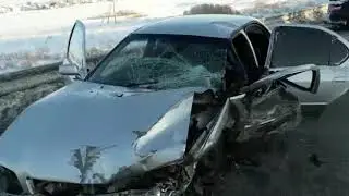 Жёсткая авария произошла на трассе Р-256 в районе Лебедёвки под Бердском 2
