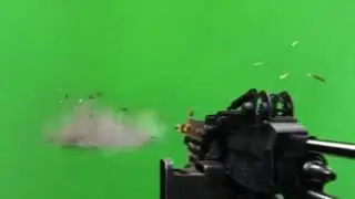 M249 gun green  screen