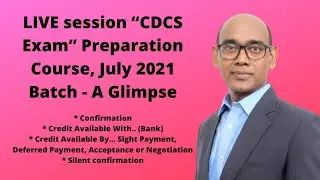 LIVE Session of “CDCS Exam Preparation Course, July 2021 Batch” – A Glimpse By Isaac Tudu