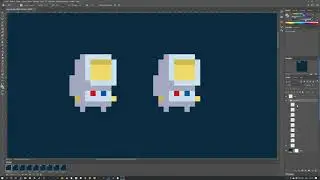 Astronaut running animation Pixel Art Timelapse Photoshop