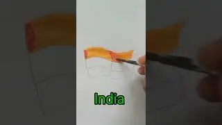 3d indian flag drawing / #shorts