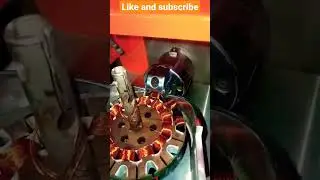 Automatic ceiling fan winding machine double head CNC #machine #workshop #electrical #shorts